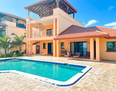 Beachfront Villa with a Pool and 360° Views